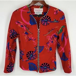 Richard Warren Sz 6 Petites For Saks Fifth Silk Jacket Blazer 80s 90s Vintage